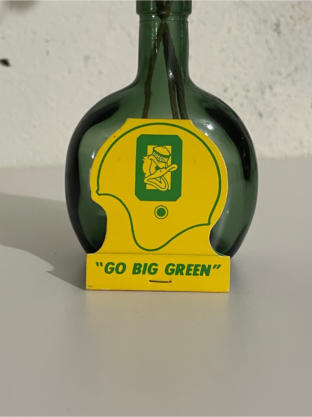 1980 U of O matchbook Go Big Green - with Duck football schedule inside!